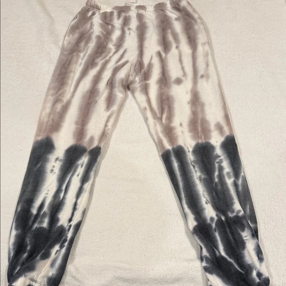 Garage Black and Cream Tie-Dye Joggers - Picture 2 of 4